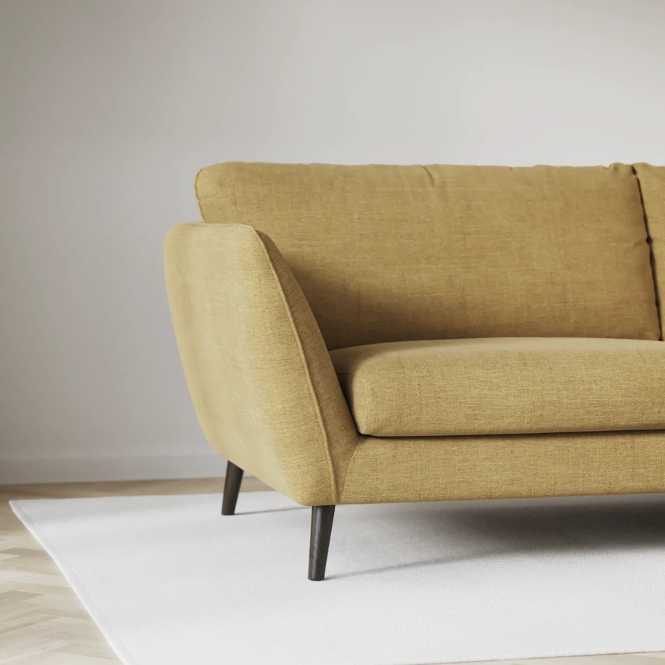 Madison - 2-sits soffa med divan vänster och schäslong höger - Gul