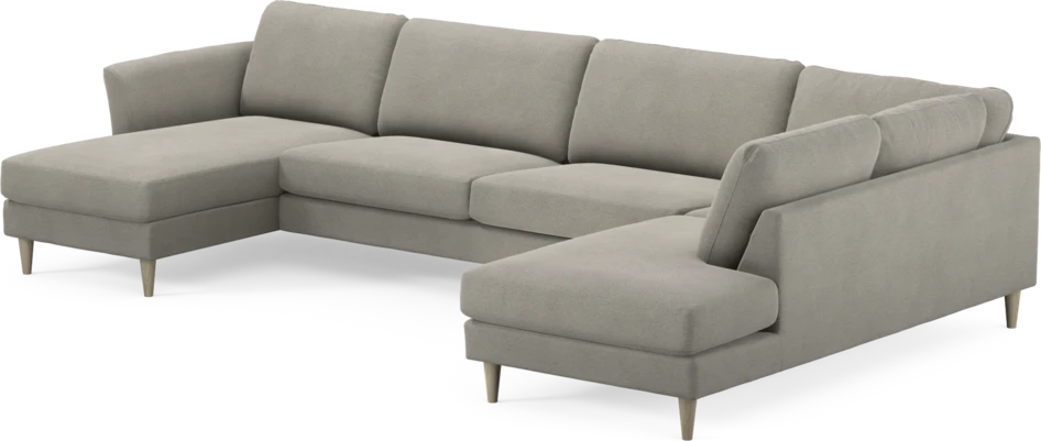 Bridge - 3-sits soffa med schäslong vänster och divan höger - Grå