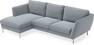 Madison Lux - 2-sits soffa med schäslong vänster - Blå