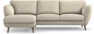 Madison Lux - 2-sits soffa med schäslong vänster - Beige