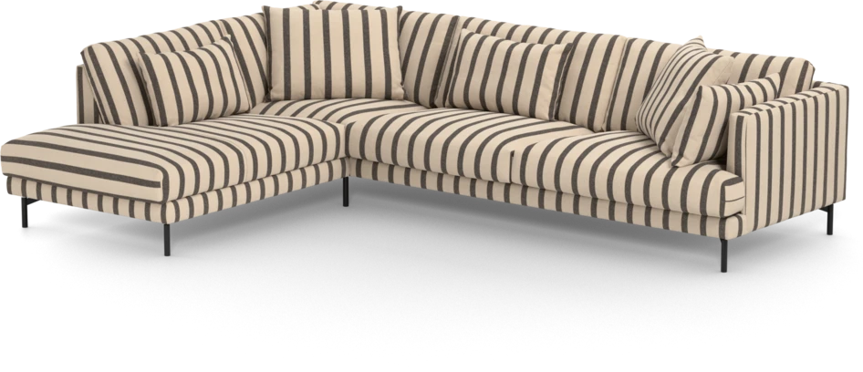 Harper - 3-sits soffa med divan vänster - Flerfärgad