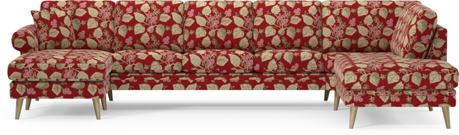 Eden - 3-sits soffa med schäslong vänster och divan höger - Flerfärgad