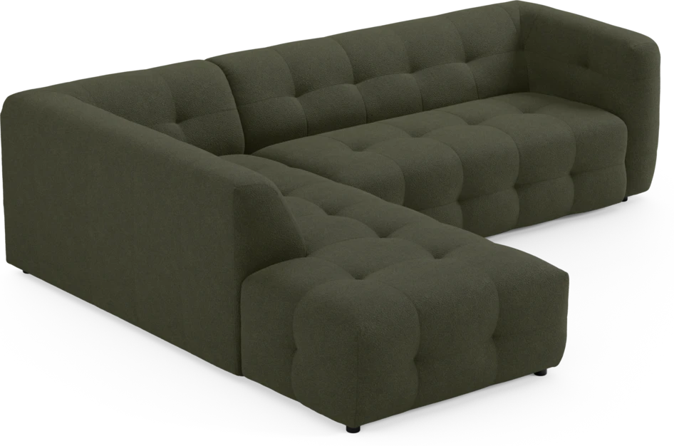 Bella - 3-sits soffa med divan vänster - Grön