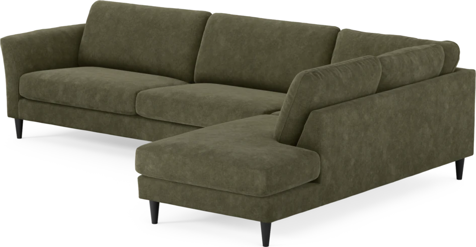 Bridge - 4-sits soffa med divan höger - Grön