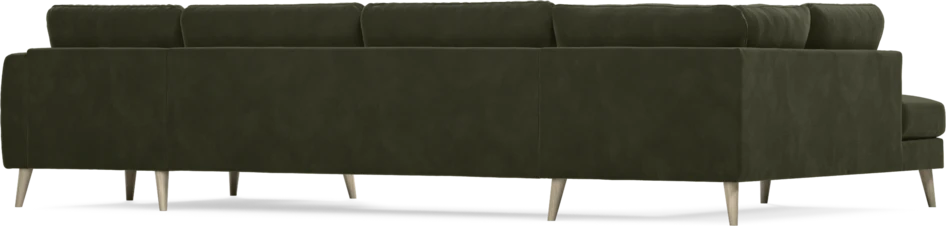 Bridge - 3-sits soffa med divan vänster och schäslong höger - Grön