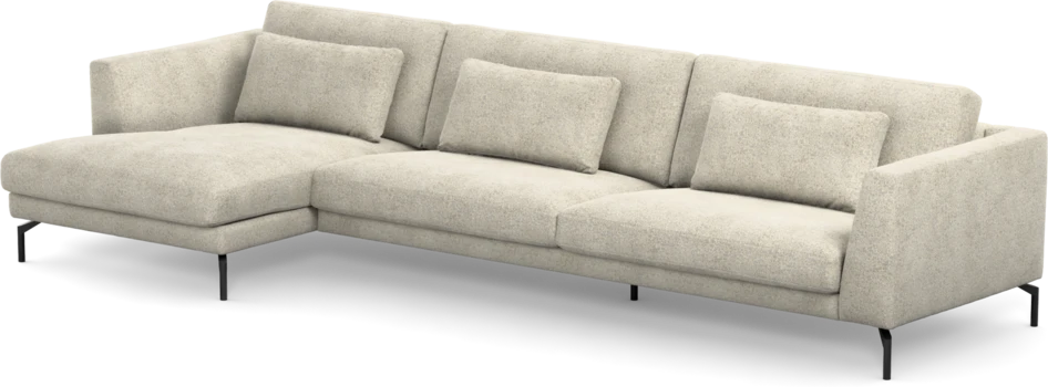 Willow - 4-sits soffa med schäslong vänster, fast klädsel - Beige