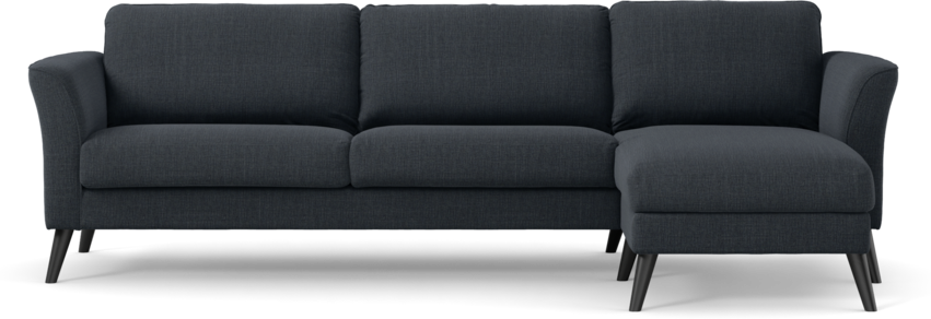 Bridge - 3-sits soffa med schäslong höger - Blå