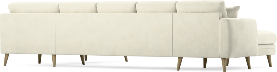 Eden - 3-sits soffa med schäslong vänster och divan höger - Vit