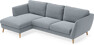 Madison Lux - 2-sits soffa med schäslong vänster - Blå