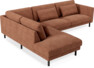 Willow - 3-sits soffa med divan vänster, fast klädsel - Röd
