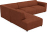 Ruby - 2-sits soffa med hörn och öppet avslut vänster - Röd
