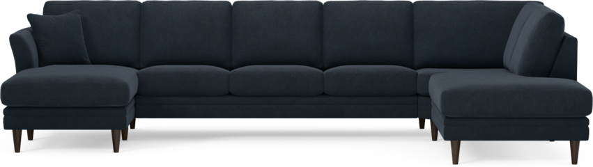 Eden - 3-sits soffa med schäslong vänster och divan höger - Blå