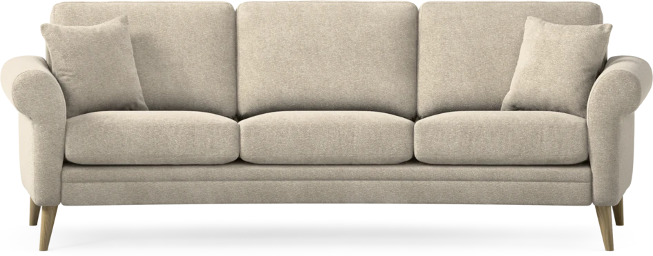 Eden - 3-sits soffa svängd - Beige