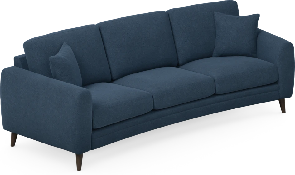 Eden - 3-sits soffa svängd - Blå