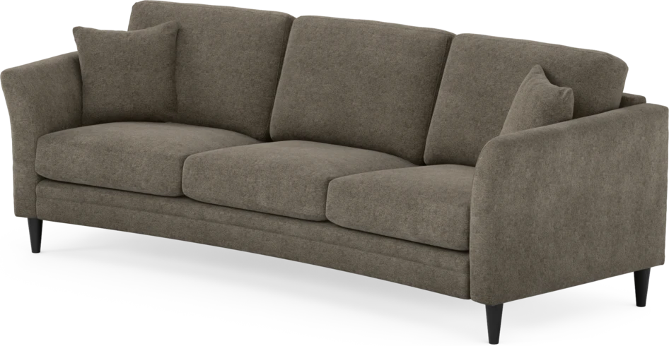 Eden - 3-sits soffa svängd - Brun