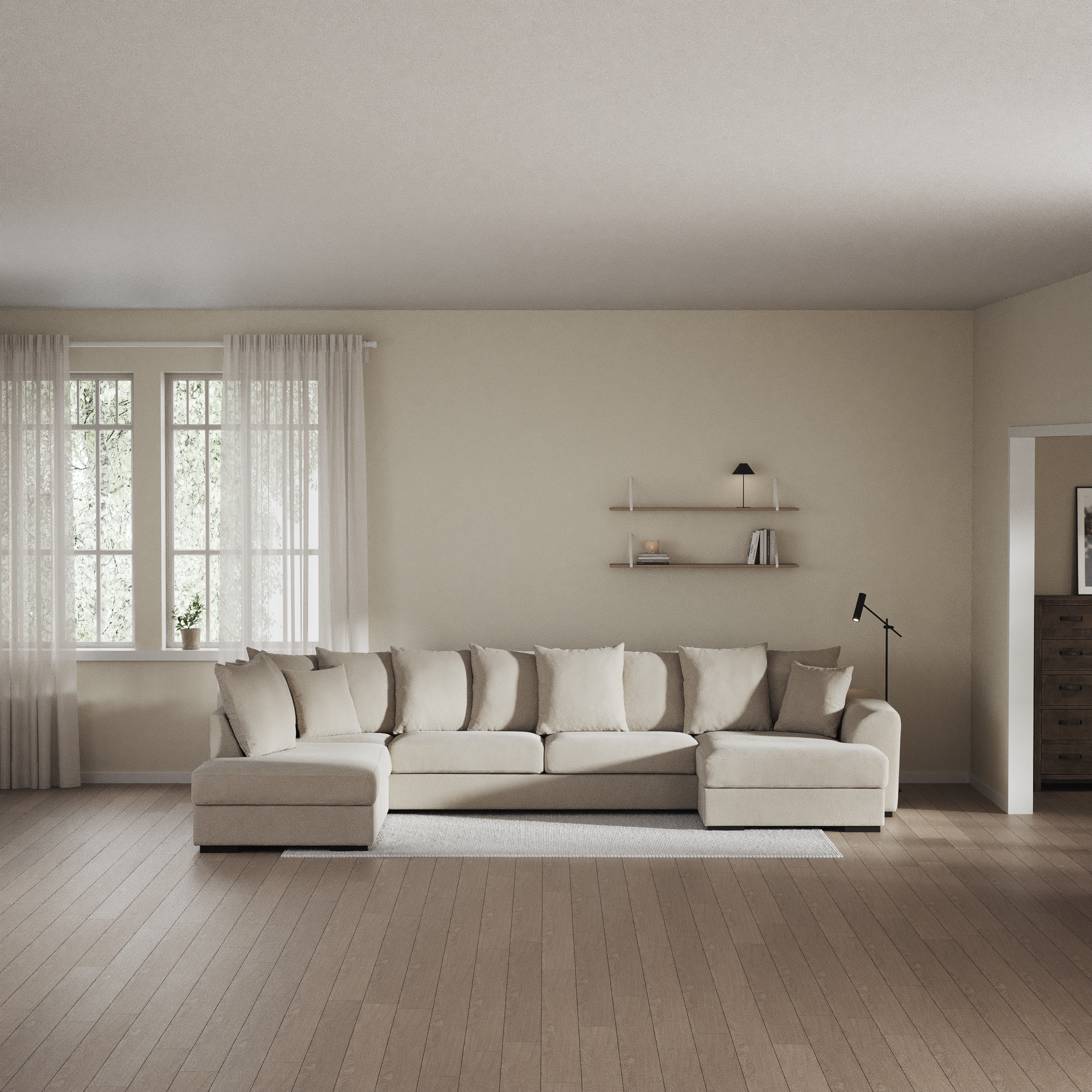 Town, 3-sits soffa med divan vänster och schäslong höger