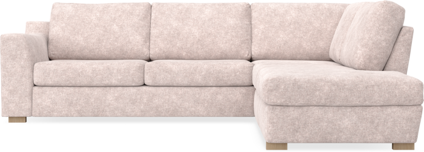 Friday - 2,5-sits soffa med divan höger - Rosa