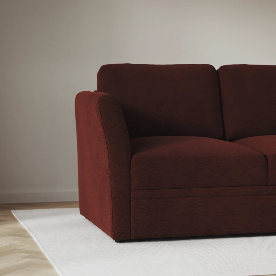 Öland - Bäddsoffa med divan vänster och schäslong höger - Orange