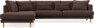 Harper - 3-sits soffa med divan vänster - Brun