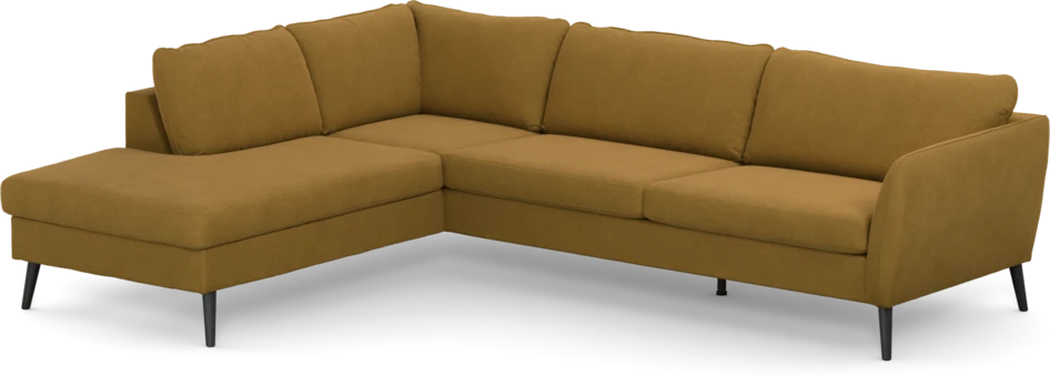 County - 2,5-sits soffa med divan vänster - Gul