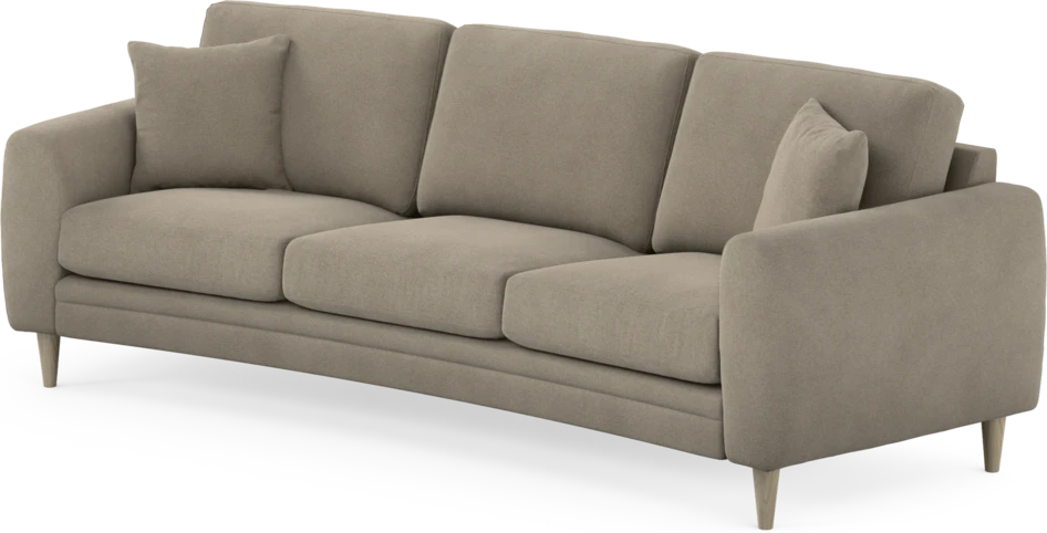 Eden - 3-sits soffa svängd - Beige