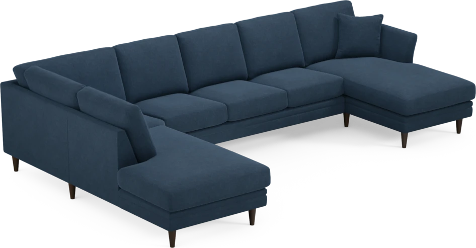 Eden - 3-sits soffa med divan vänster och schäslong höger - Blå