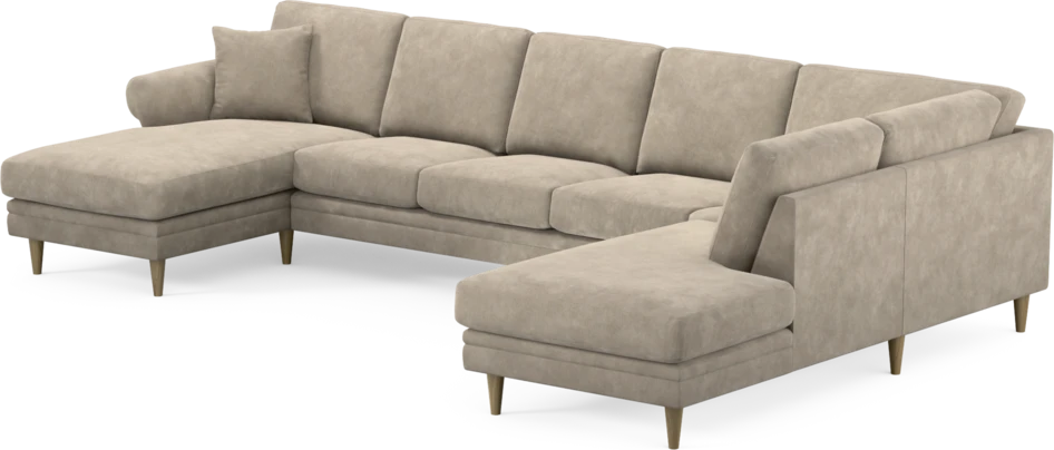 Eden - 3-sits soffa med schäslong vänster och divan höger - Beige