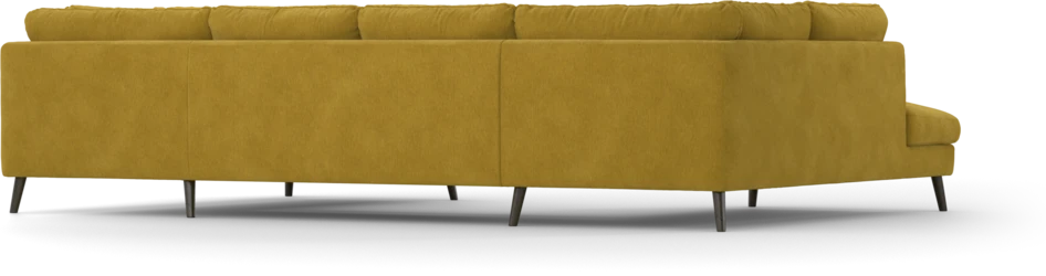 Madison Lux - 2-sits soffa med divan vänster och höger - Gul