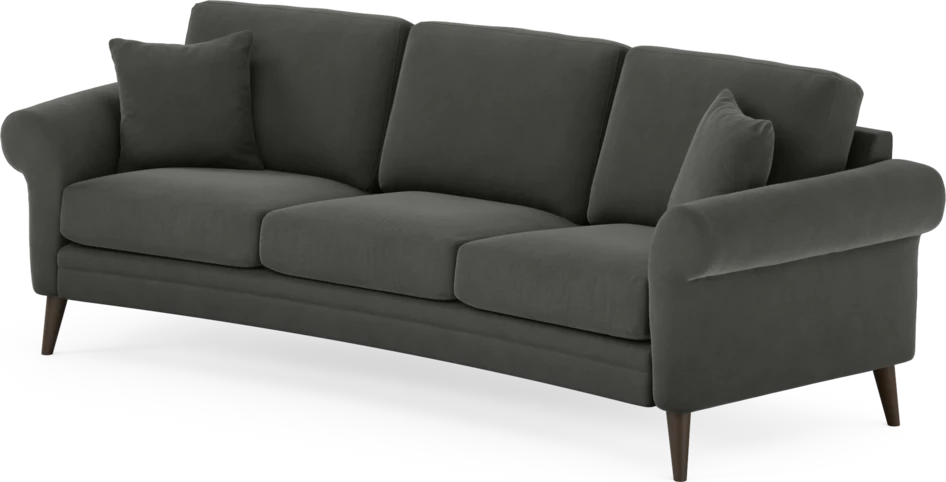 Eden - 3-sits soffa svängd - Grå