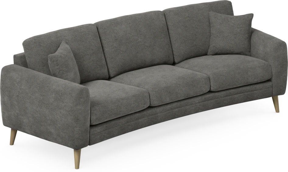 Eden - 3-sits soffa svängd - Grå