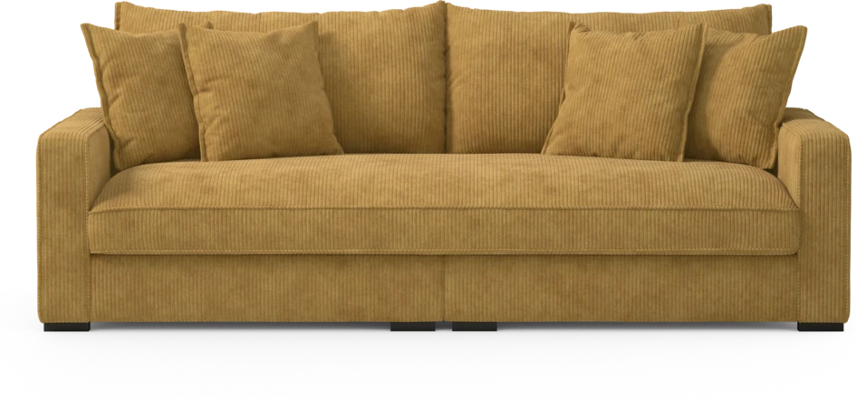 Rossi - 3-sits soffa, hel dyna - Gul