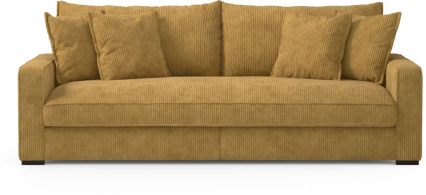Rossi - 3-sits soffa, hel dyna - Gul