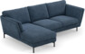 Madison Lux - 2-sits soffa med schäslong vänster - Blå