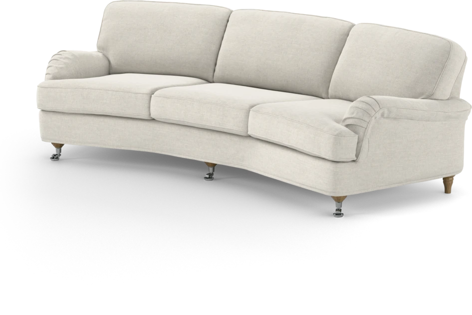 Oxford - 3-sits soffa svängd - Vit