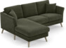 Eden - 2-sits soffa med schäslong - Grön