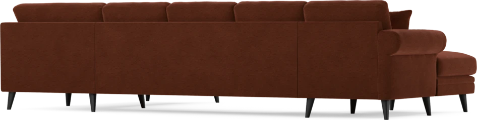 Eden - 3-sits soffa med schäslong vänster och divan höger - Orange