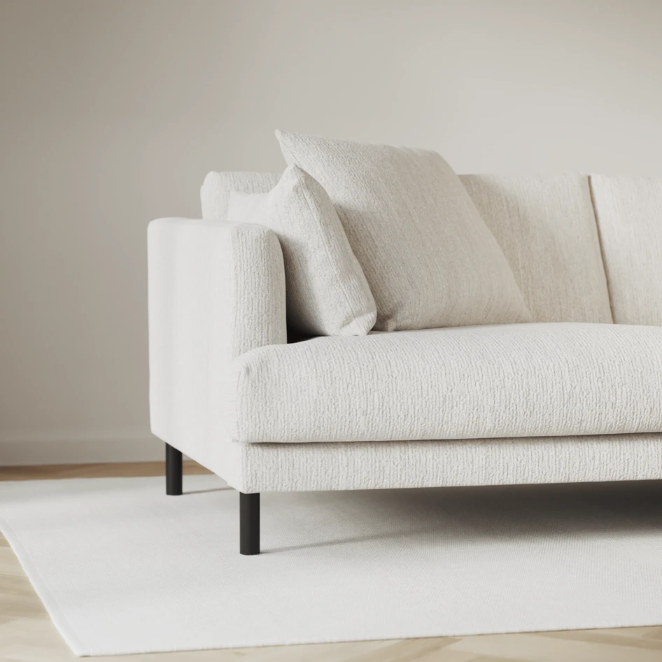 Harper - 3-sits soffa, hel dyna - Vit