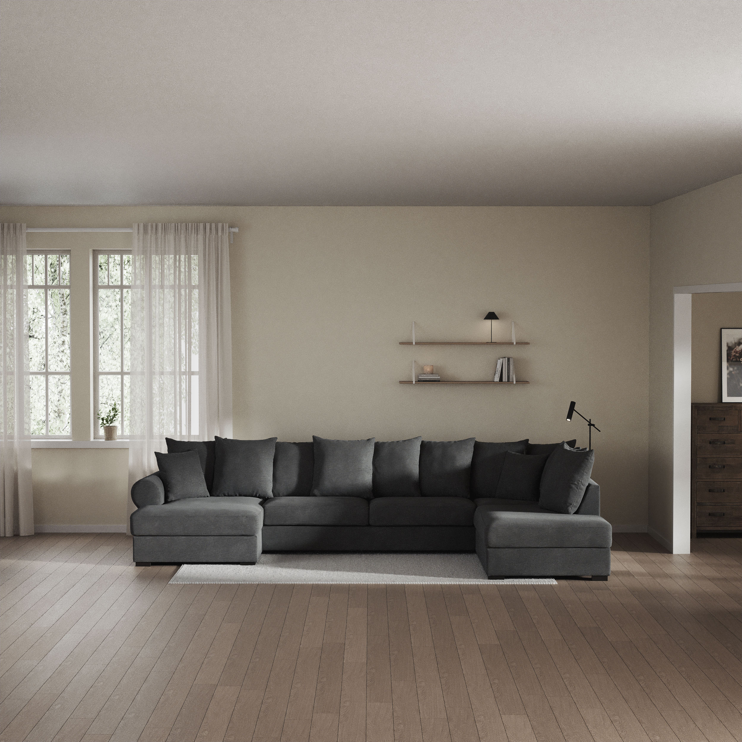 Town - 3-sits soffa med divan höger och schäslong vänster - inspiration