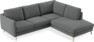 Madison - 2-sits soffa med divan höger - Grå