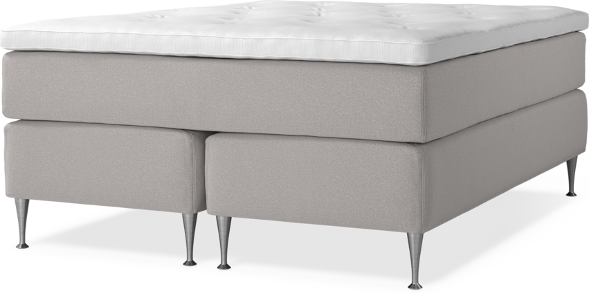 Delux Exclusive - Kontinentalsäng, dubbelsäng med bäddmadrass - Grå