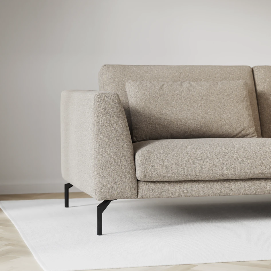 Willow - 3-sits soffa med schäslong vänster, fast klädsel - Beige