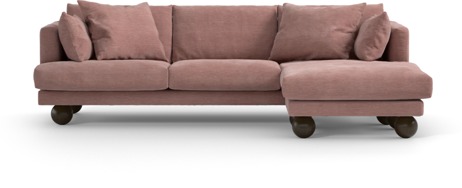 Harper - 4-sits med schäslong höger  - Rosa