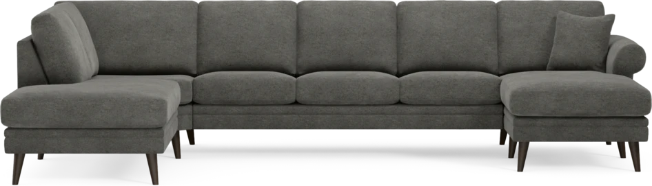 Eden - 3-sits soffa med divan vänster och schäslong höger - Grå