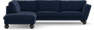 Madison - 3-sits soffa med divan vänster - Blå