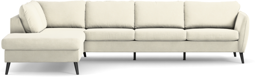 County - 3-sits soffa med divan vänster - Vit