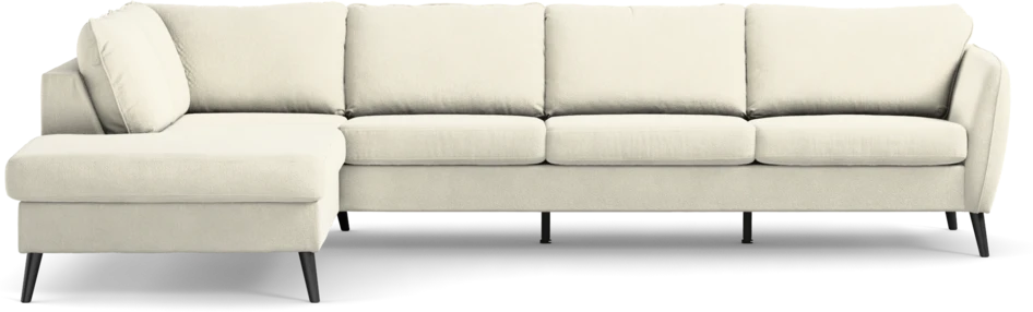 County - 3-sits soffa med divan vänster - Vit