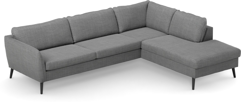 County - 2,5-sits soffa med divan höger - Grå
