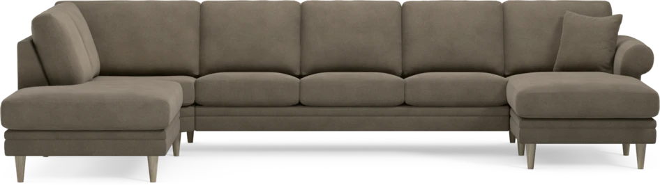 Eden - 3-sits soffa med divan vänster och schäslong höger - Beige