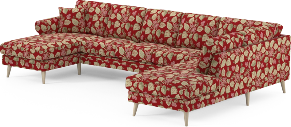 Eden - 3-sits soffa med schäslong vänster och divan höger - Flerfärgad