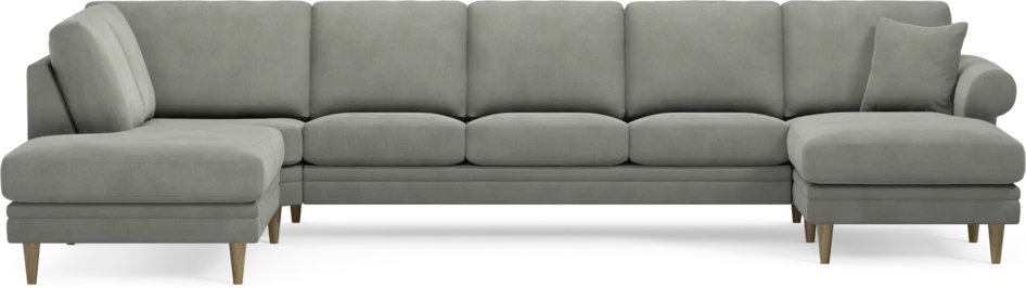 Eden - 3-sits soffa med divan vänster och schäslong höger - Grå